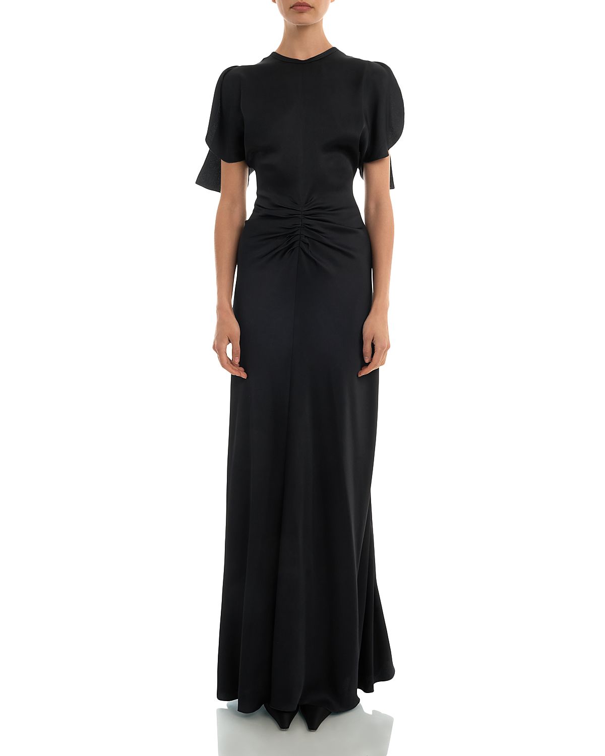 Victoria Beckham Gathered Waist Floor Length Dress