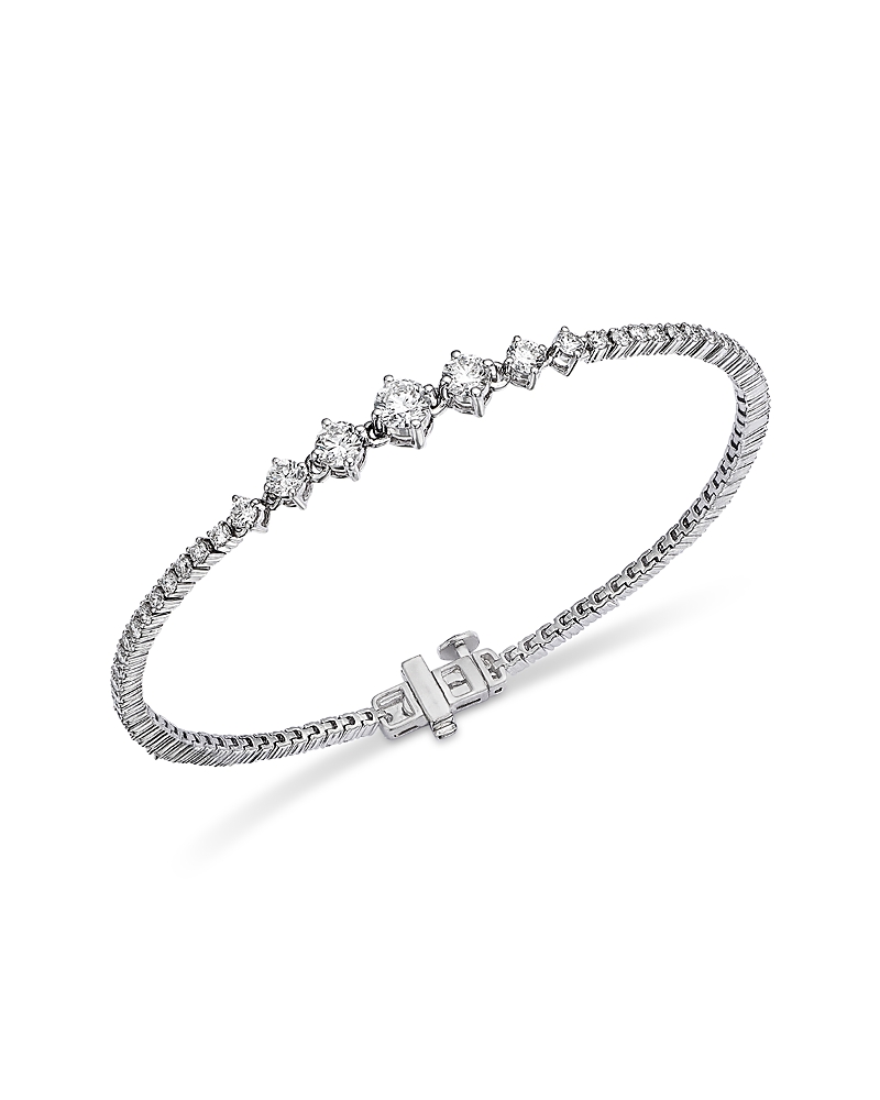 Bloomingdale's Fine Collection Luxe Collection Certified Lab Grown Diamond Flexible Bracelet in 14K Gold, 2.50 tcw · 7"