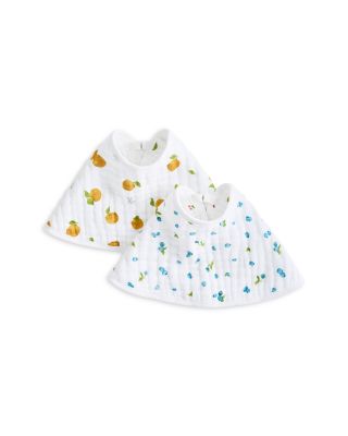 Unisex Fresh Fruit Muslin Burpy Bibs, 2 Pack