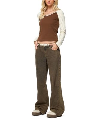 Ronie Contrast Raglan Top