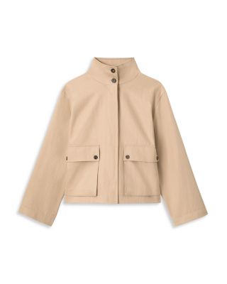 Funnel Neck Cargo Pocket Jacket