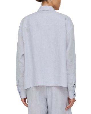 Cropped Boyfriend Linen Shirt 