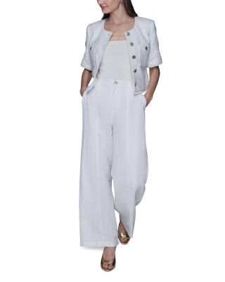 Cropped Sequin Tweed Jacket