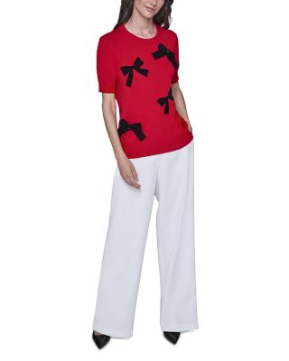 Short Sleeve Bow Sweater