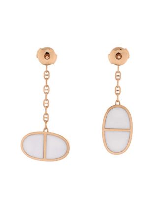 Chaine d'Ancre Verso Earrings 18K Rose Gold with Ceramic
