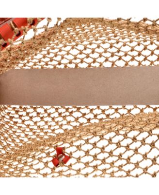 Aligre Bag Raffia Net with Coated Canvas