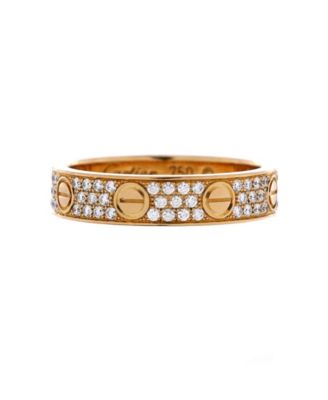  Love Wedding Band Pave Diamonds Ring 18K Gold and Diamonds