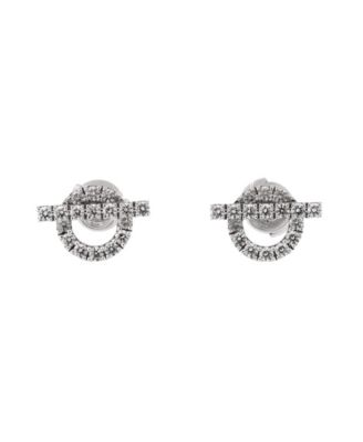 Finesse Stud Earrings 18K White Gold and Diamonds