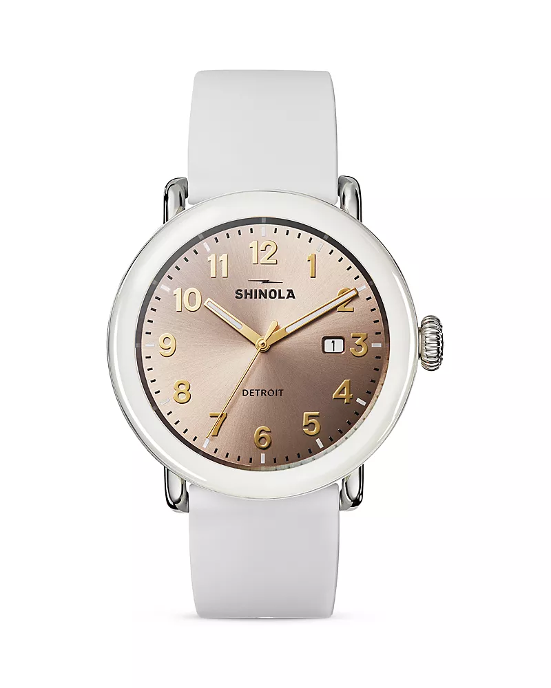 Shinola Runwell Detrola 3HD Rubber Strap Watch, 41mm