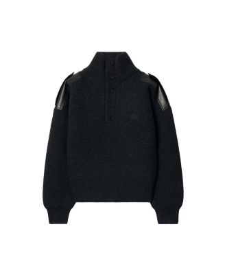 Wool Half Button Sweater