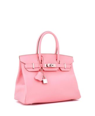 Birkin 30 Handbag Pink Epsom with Palladium Hardware