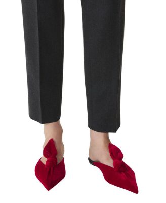 Women&#39;s Midnight Step Velvet Bow Mule