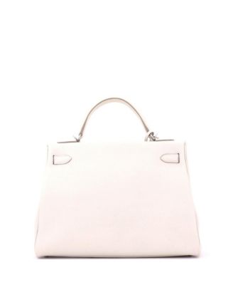 Kelly 32 Handbag Light Togo with Palladium Hardware
