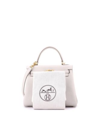 Kelly 25 Handbag Light Togo with Gold Hardware