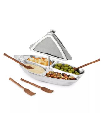  Rowboat Serving Bowl with Napkin Holder