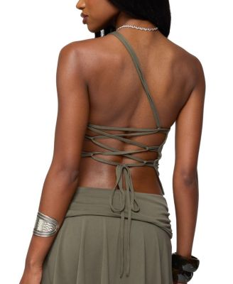  Janah Asymmetric One Shoulder Backless Top