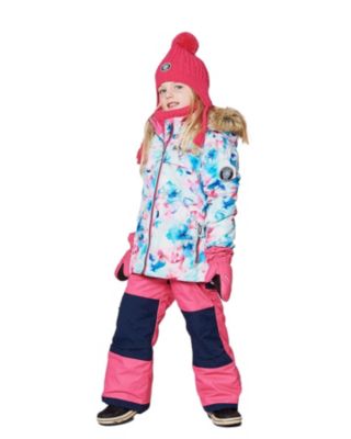 Girls' Two-Piece Play Snowsuit Floral Jacket - Big Kid
