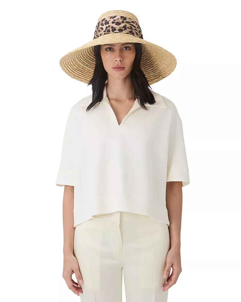 Eugenia Kim Mirabel Satin Scarf Straw Sun Hat