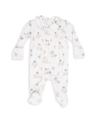 Girls' Flower Ducklings Smocked Peter Pan Snap Footie - Baby