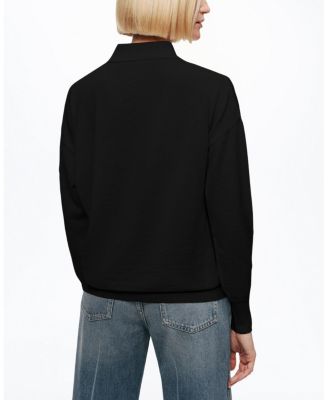  Relaxed Polo Knit Sweater