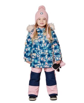  Girls' Two-Piece Discover Snowsuit with Cat Printed Jacket - Little Kid, Big Kid