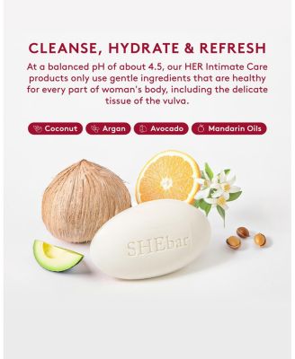  SHEbar Intimate Cleansing Bar, 4 Pack