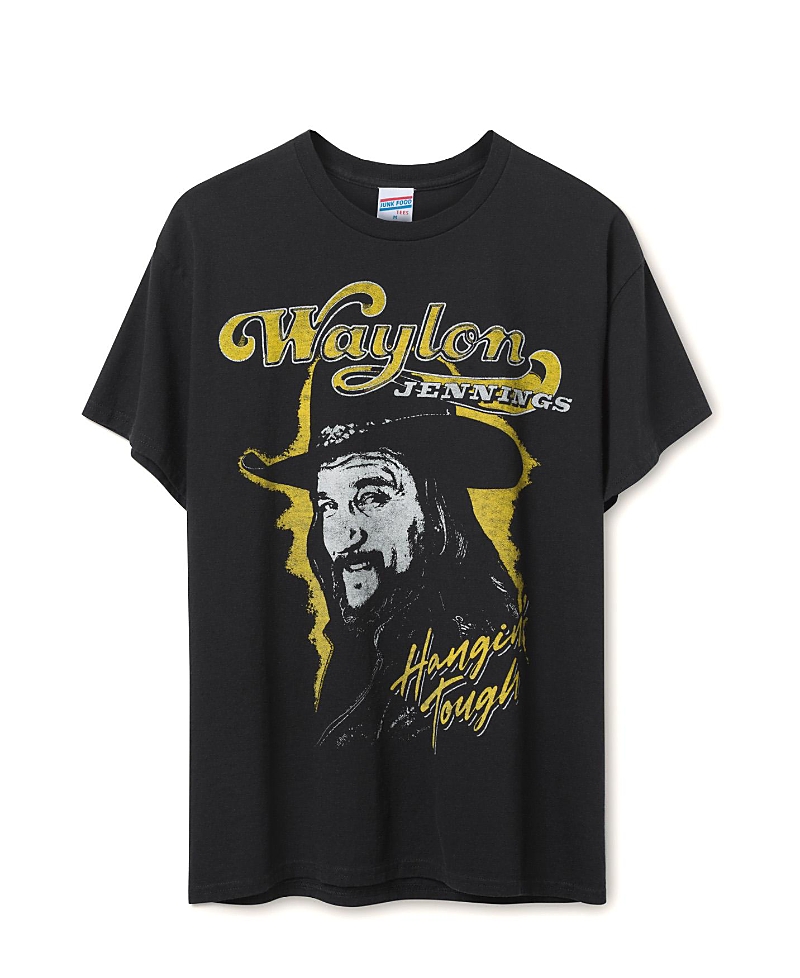 Junk Food Clothing Unisex Waylon Jennings Hangin' Tough Flea Market Tee
