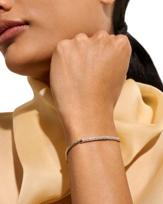 14K Yellow Gold Essentials Diamond Pav&eacute; Link Bracelet