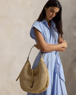 Polo ID Raffia Shoulder Bag