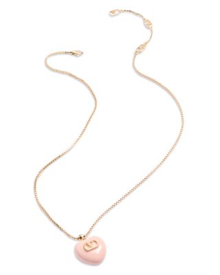 VLogo Heart Necklace, 18.9"
