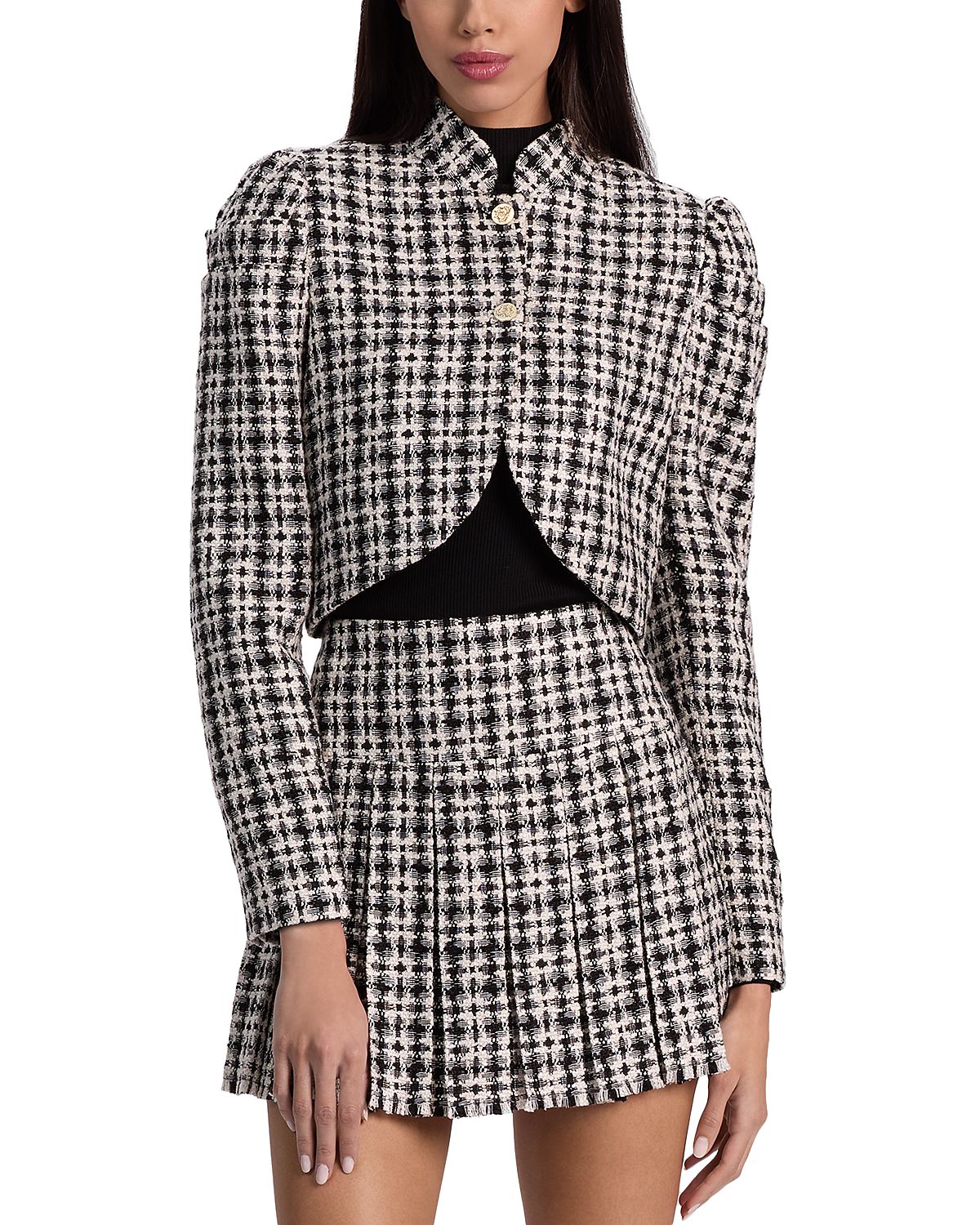 Alice and Olivia Ilaria Cropped Jacket
