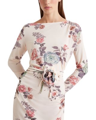 Rosette Neck Maxi Dress