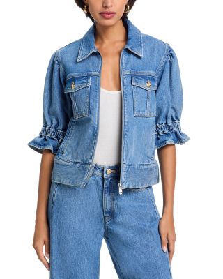 Holly Denim Jacket & Betsy Wide Leg Jeans in Blue Mirage