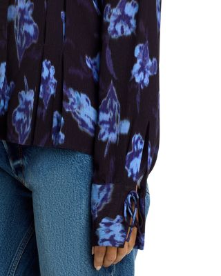 Arden Printed Pleated Blouse