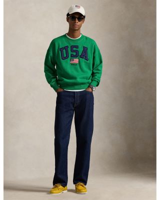 Unisex Vintage Fit Flag Fleece Sweatshirt