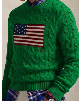 Cable Knit Flag Sweater