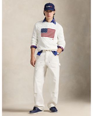 Cable Knit Flag Sweater