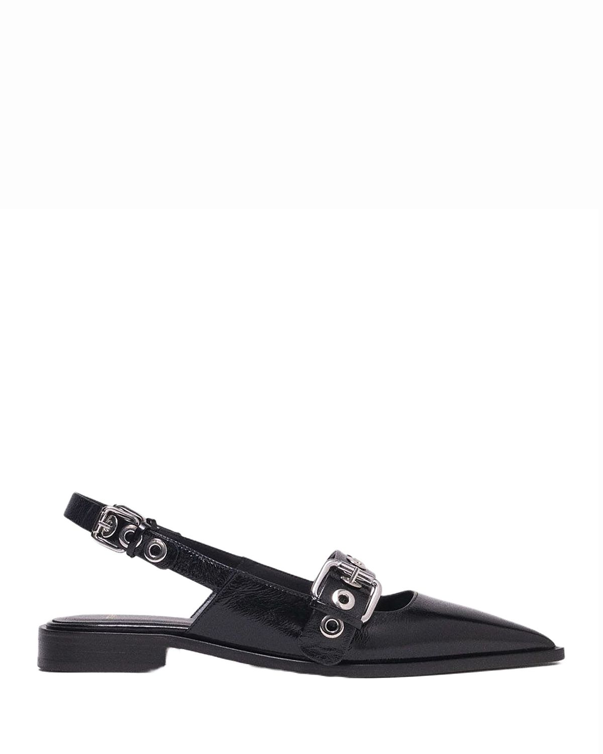 Maje Women's Leather Slingback Flats