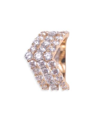 Two Tone Rhinestone Ring