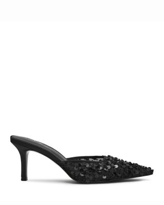 Women&#39;s Alexi Sequin Mesh Mules
