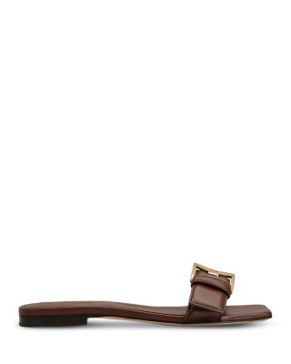 Women's Leather Slide Sandals