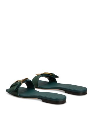 Women's Leather Slide Sandals