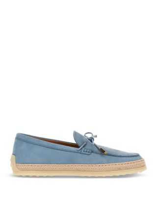Women's Nubuck Leather Espadrille Loafers