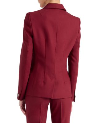 Quinn Double Breasted Jacket in Lightweight Virgin Wool Stretch