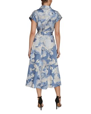 Tie Front Cap Sleeve Shirtdress