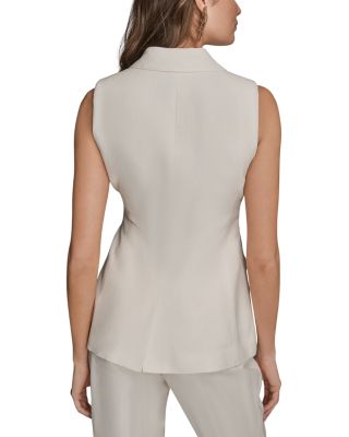 Belted Sleeveless Blazer