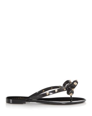 Women's Rockstud Bow Thong Sandals