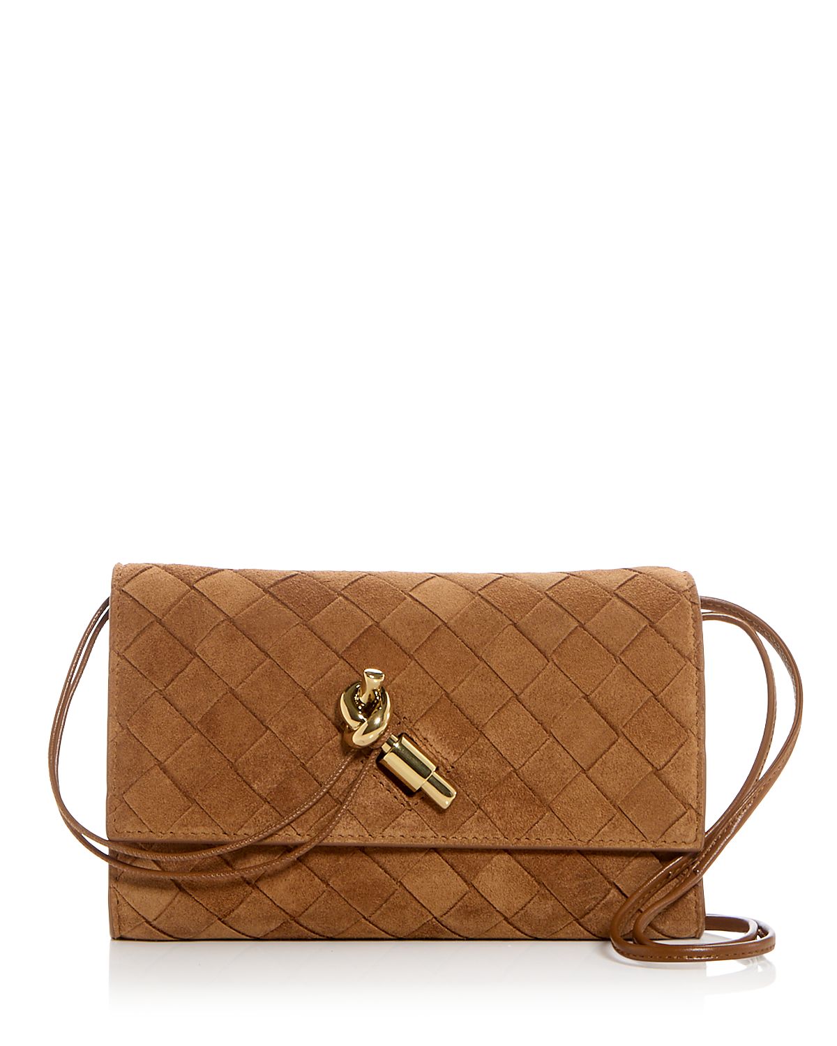 Bottega Veneta Andiamo Intrecciato Leather Crossbody Bag