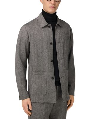 Herringbone Shirt Jacket