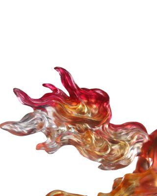 Fireball Charging to Triumph Limited Edition Crystal Glass Sculpture